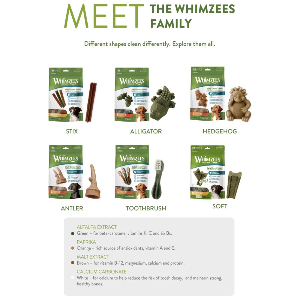 $12 OFF: Whimzees Variety Value Box Extra Small Grain-Free Dental Dog Treats 112pc