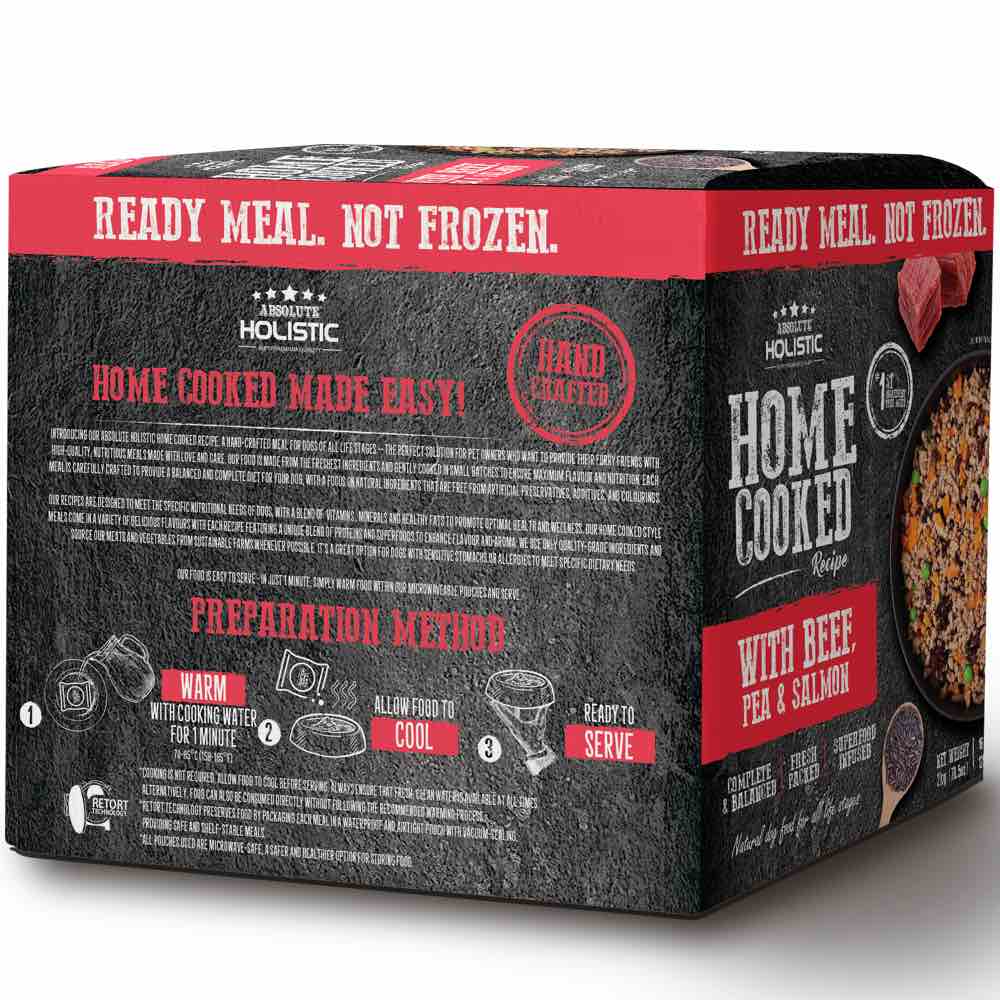 "UP TO 35% OFF: Absolute Holistic Home Cooked Recipe Beef, Peas & Salmon Wet Dog Food"