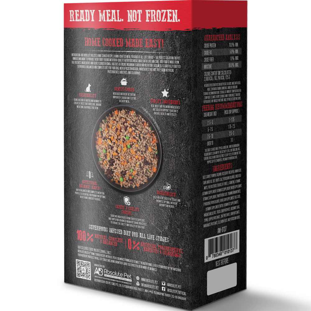 "UP TO 35% OFF: Absolute Holistic Home Cooked Recipe Beef, Peas & Salmon Wet Dog Food"