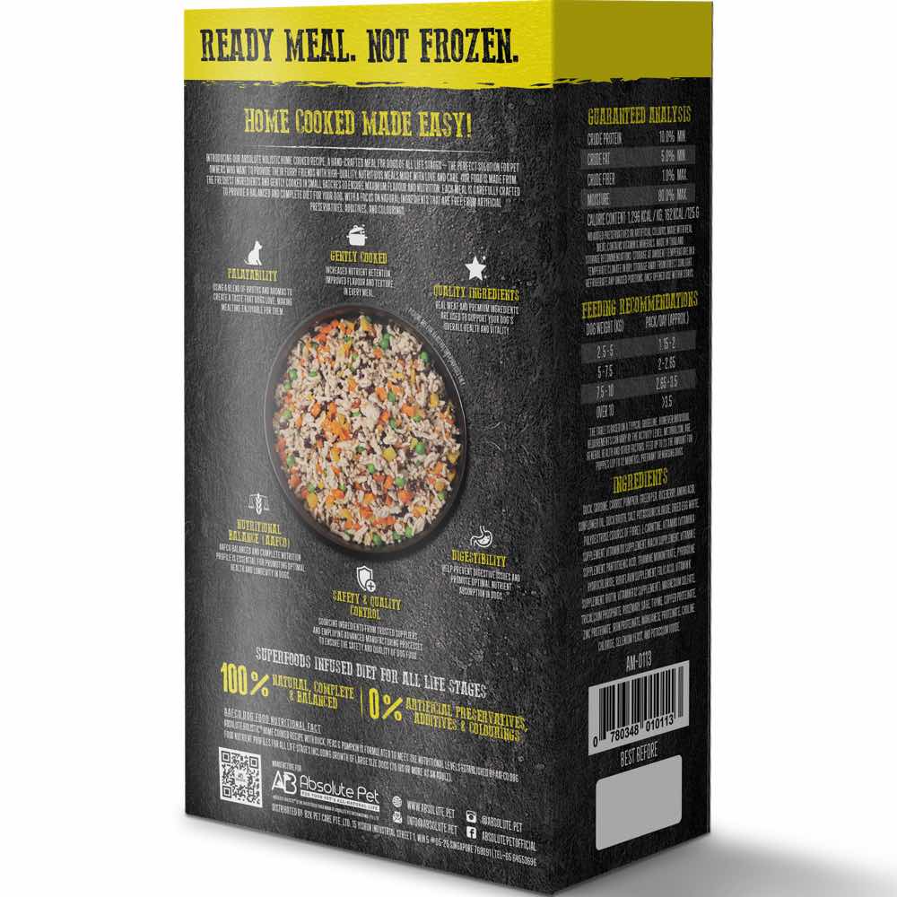 "UP TO 35% OFF: Absolute Holistic Home Cooked Recipe Duck, Peas & Pumpkin Wet Dog Food"