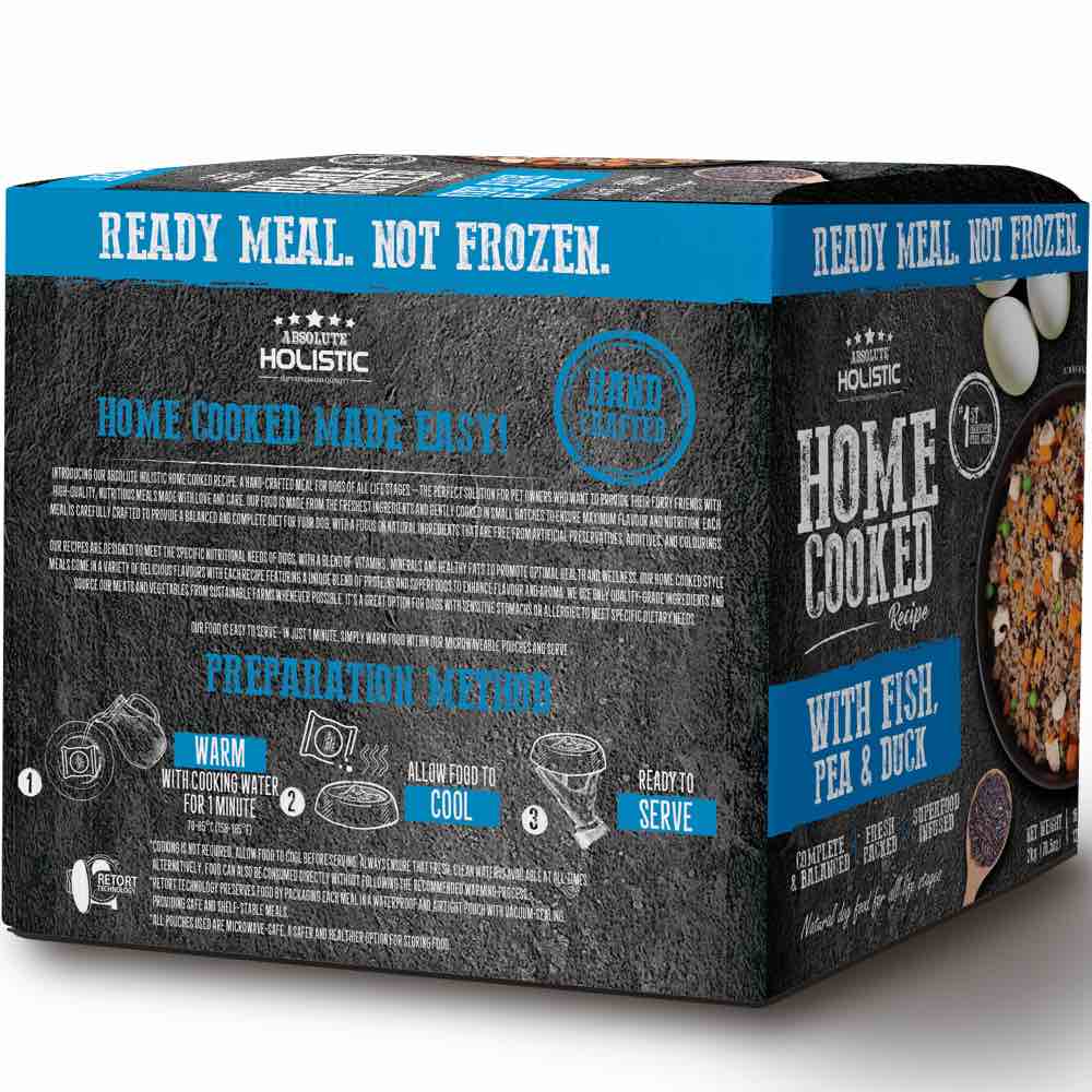 "UP TO 35% OFF: Absolute Holistic Home Cooked Recipe Fish, Peas & Duck Wet Dog Food"