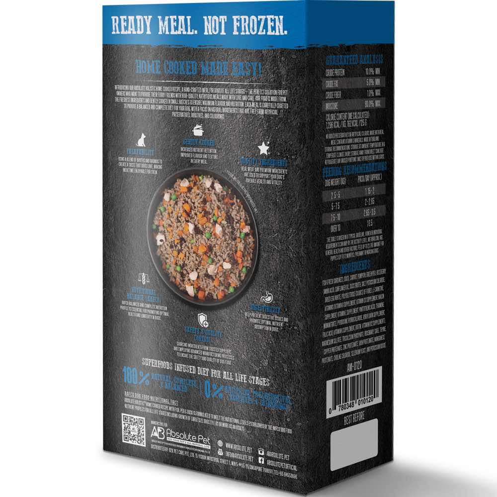 "UP TO 35% OFF: Absolute Holistic Home Cooked Recipe Fish, Peas & Duck Wet Dog Food"