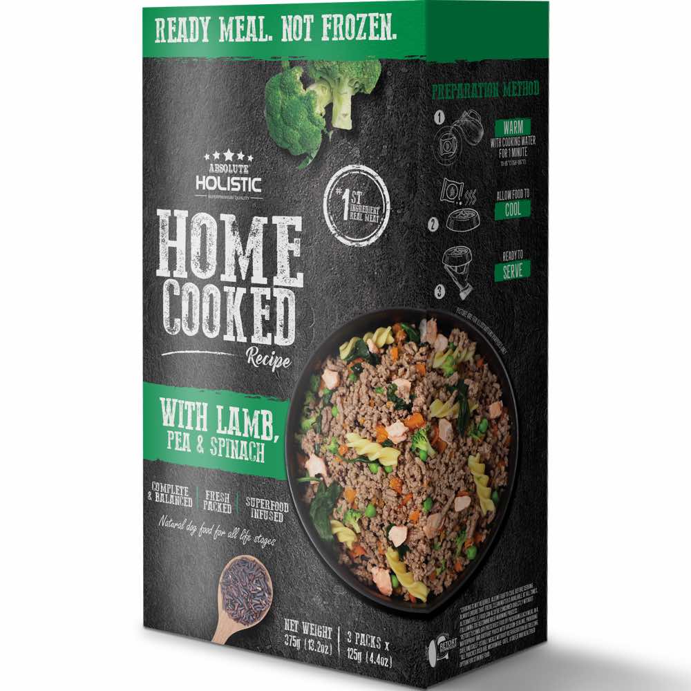 "UP TO 35% OFF: Absolute Holistic Home Cooked Recipe Lamb, Peas & Spinach Wet Dog Food"