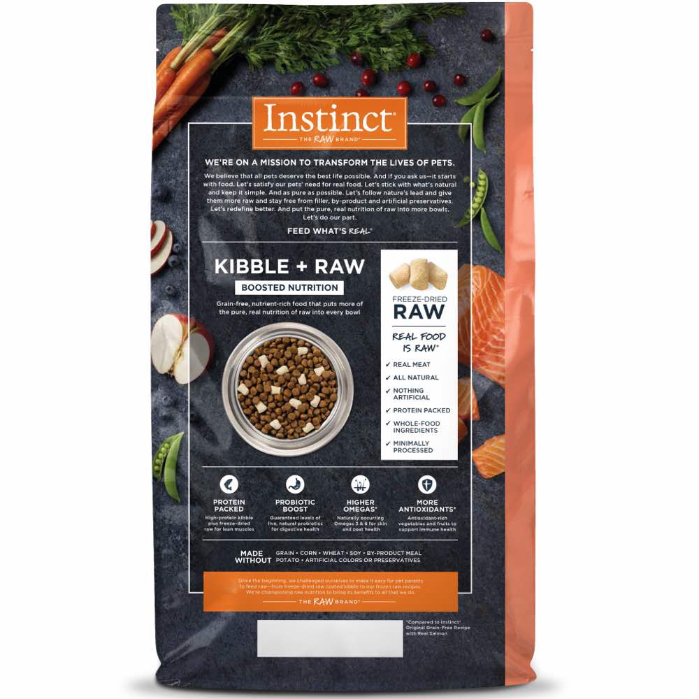 Instinct Raw Boost Salmon Grain-Free Dry Dog Food 4lb (Exp 17Jan2026)
