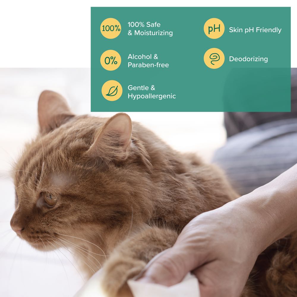 Nurture Pro AG+ Silver Aloe Vera Wipes For Cats & Dogs 10pc