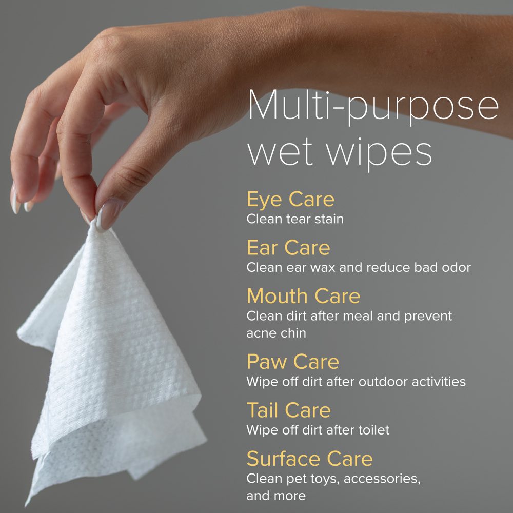 Nurture Pro AG+ Silver Aloe Vera Wipes For Cats & Dogs 10pc